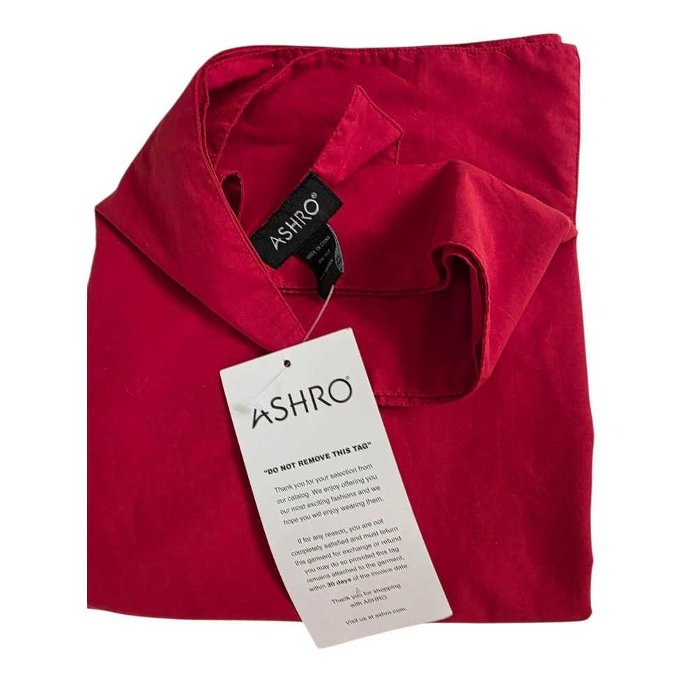 Ashro Red 100% Cotton Headwrap NWT 20"X80"
